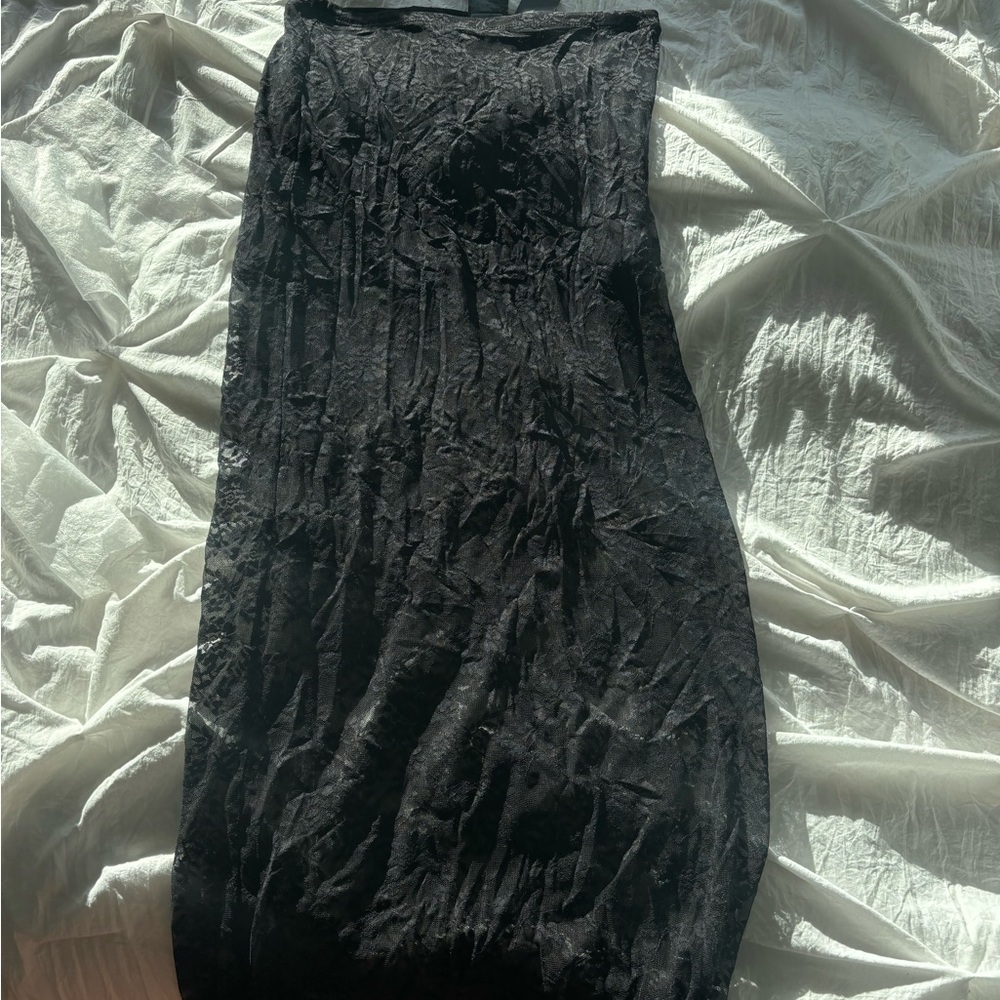 Black lace skirt